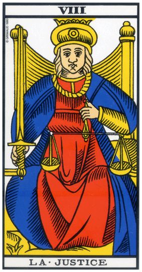 La lame du tarot de Marseille: La Justice