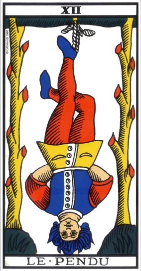 La lame du tarot de Marseille : La carte Le Pendu