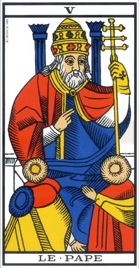 Lame de tarot de Marseille : Le Pape